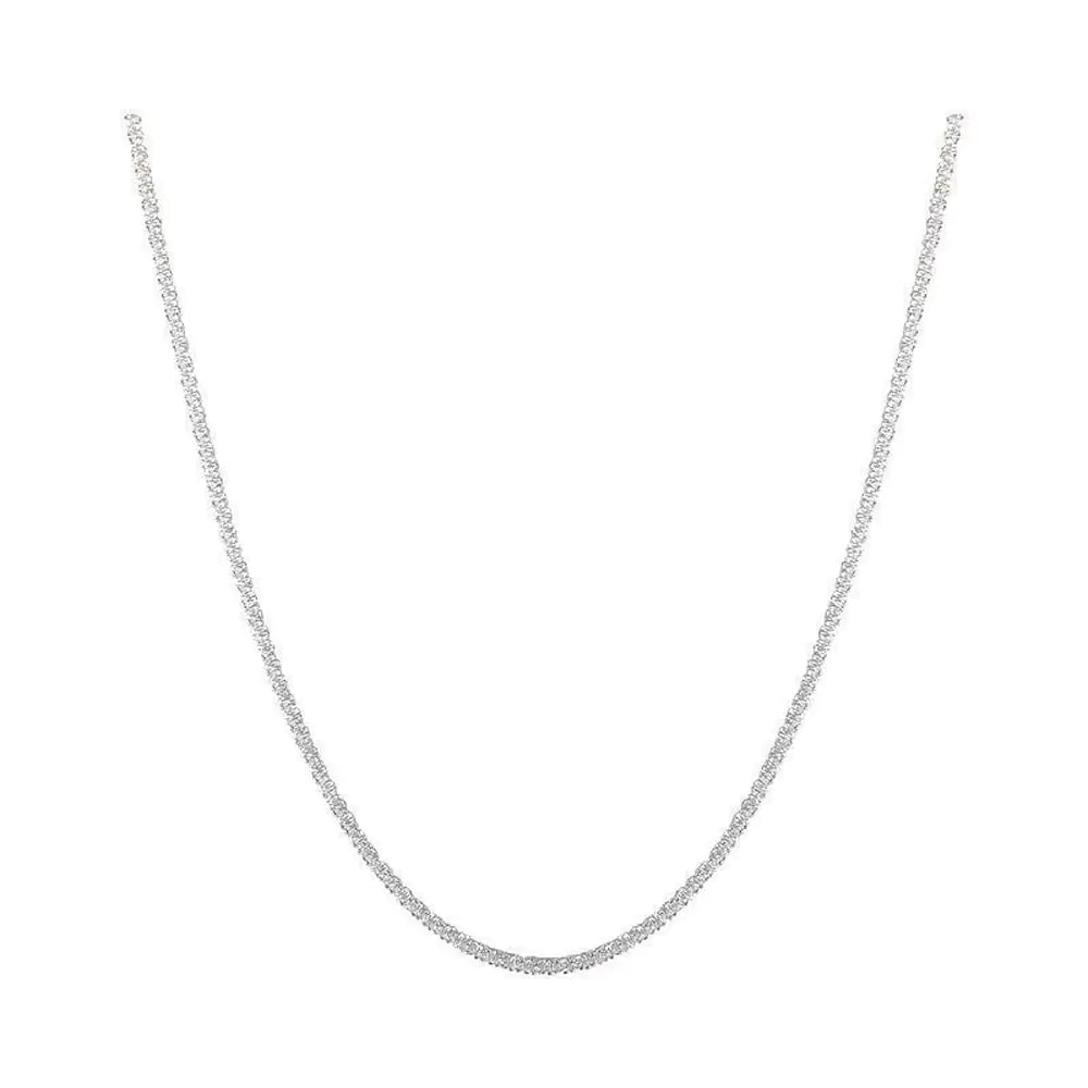 New Popular Silver Colour Sparkling Clavicle Chain